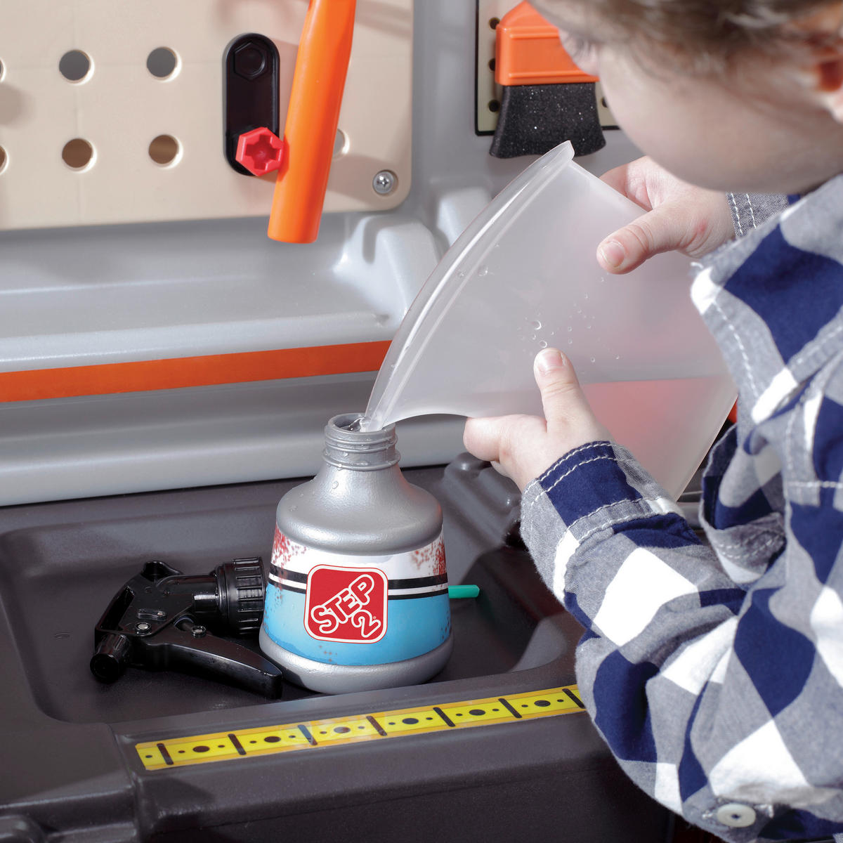 KINDERWERKBANK - Braun/Grau, Konventionell, Kunststoff (97,8/86,4/86,4cm)