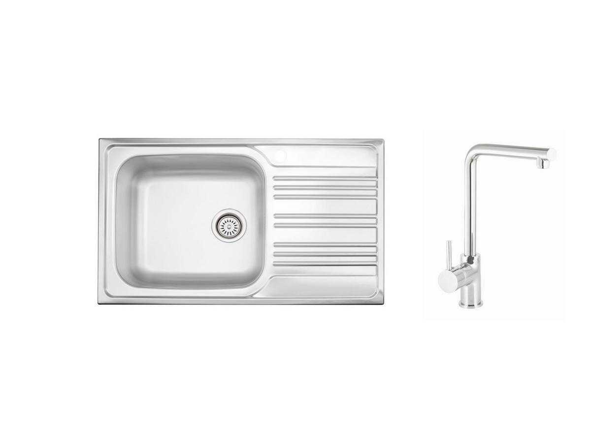 POMIVALNO KORITO – SET - barve aluminija, Basics, kovina (86/50/19cm)
