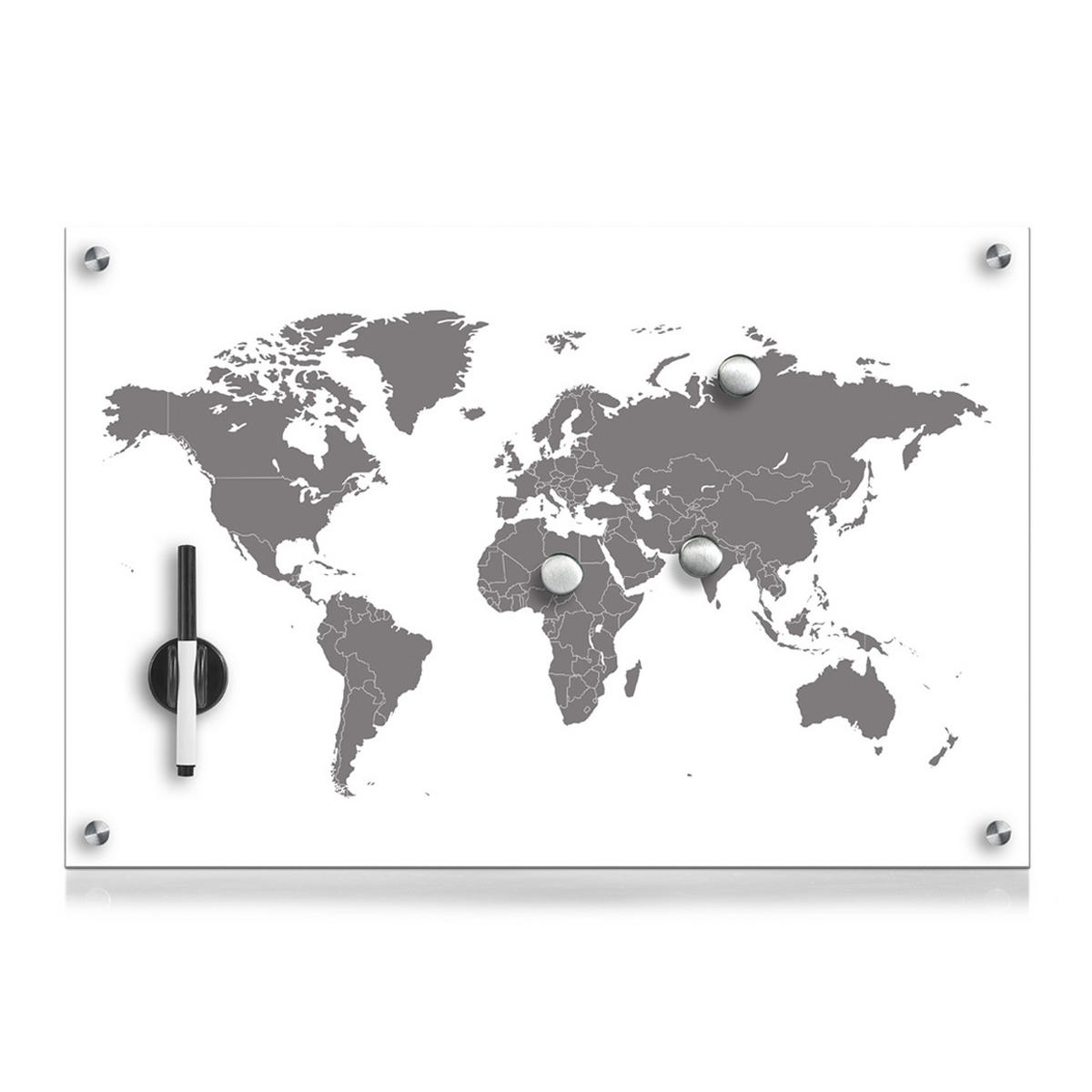 MEMOBOARD - Transparent/Multicolor, Basics, Glas (60/40/1,9cm) - Zeller Present