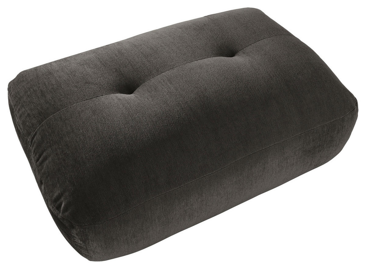 HOCKER in Textil Anthrazit  - Anthrazit/Schwarz, Modern, Kunststoff/Textil (102/46/65cm) - Trendmanufaktur