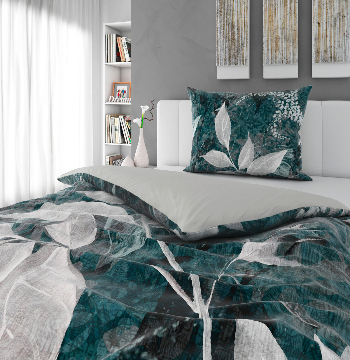 ÁGYNEMŰHUZAT-GARNITÚRA 140/200 cm  - olajkék, Konventionell, textil (140/200cm) - Esposa