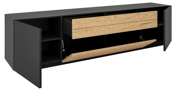 LOWBOARD Celika in 210/55/40 cm - Wildeiche/Anthrazit, Natur, Holz/Holzwerkstoff (210/55/40cm) - Dieter Knoll