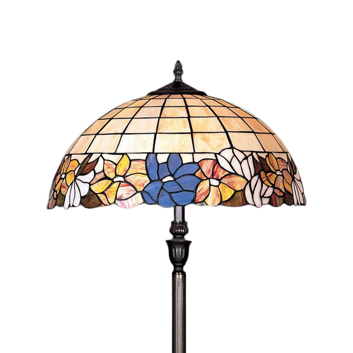 ÁLLÓLÁMPA - barna/többszínű, Basics, Üveg/fém (46/153/46cm)