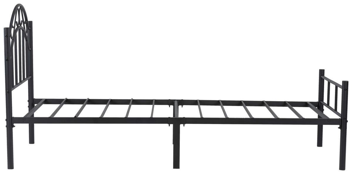 METALLBETT 90/200 cm  in Schwarz  - Schwarz, Basics, Metall (90/200cm) - Boxxx