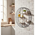WANDREGAL 45/45/11 cm  - Hellbraun/Schwarz, LIFESTYLE, Holzwerkstoff/Metall (45/45/11cm) - Landscape