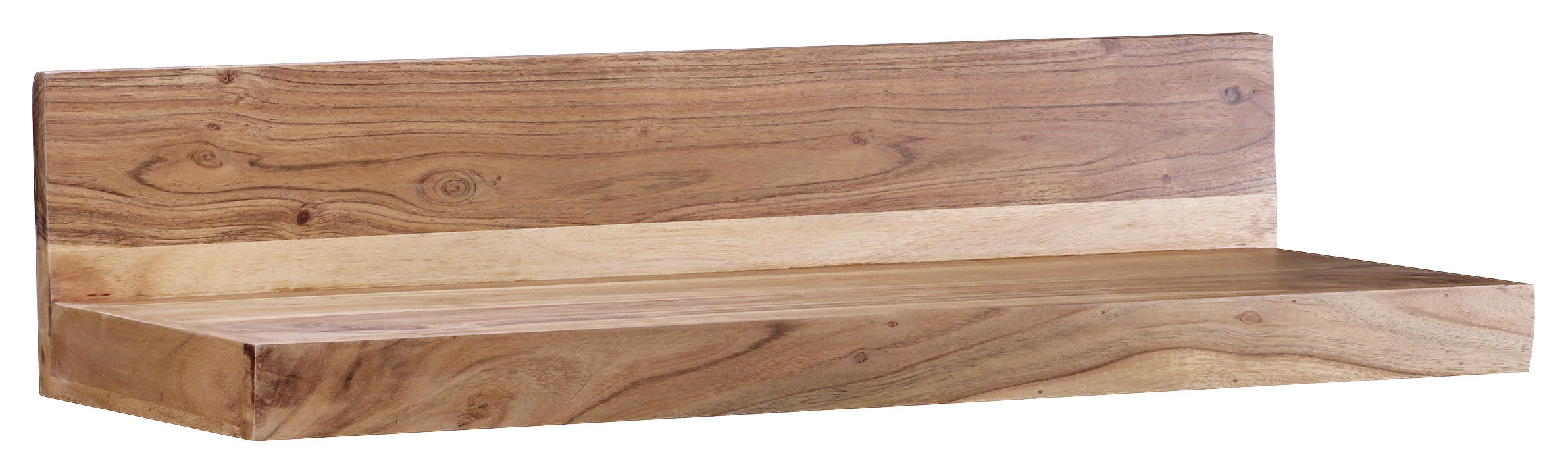 Wandregal "WL1.577" , Akazie massiv Akaziefarben - Akaziefarben, MODERN, Holz (110/17/24cm) - MID.YOU