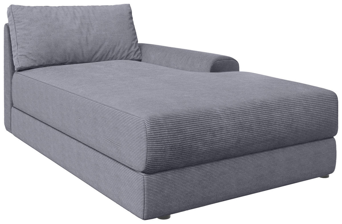 BIGSOFA Cord Dunkelgrau  - Dunkelgrau/Schwarz, MODERN, Kunststoff/Textil (117/93/190cm) - Carryhome