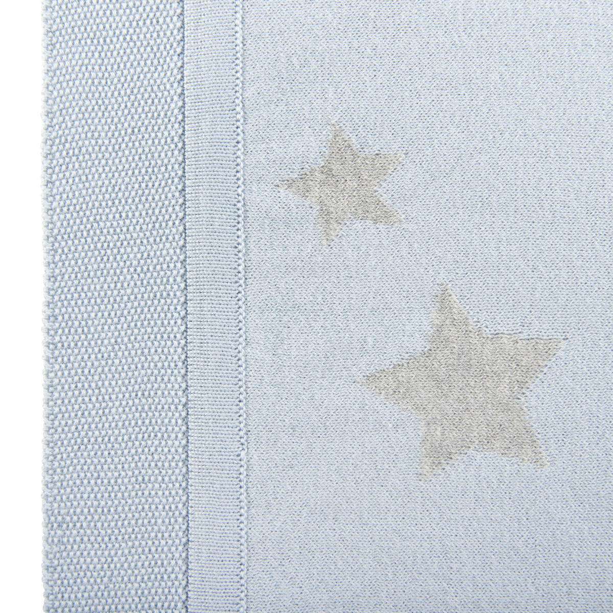 SCHMUSEDECKE Sterne  80/100 cm  - Grau/Hellblau, Design, Textil (80/100cm) - Patinio