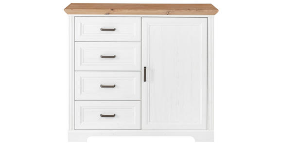 KOMMODE , 115/102/41 cm, 4 Schublade(n)  - Schwarz/Eiche Artisan, Design, Holzwerkstoff/Metall (115/102/41cm) - Landscape