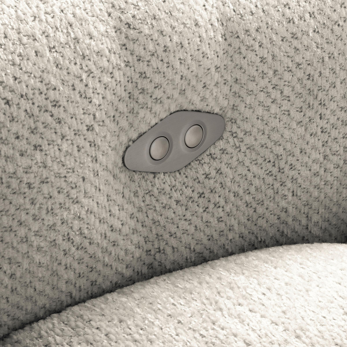 ECKSOFA AVEIRO Weiß Webstoff Bettkasten, Kopfteilverstellung, Sitzvorzug  - Schwarz/Weiß, Design, Kunststoff/Textil (274/177cm) - Livetastic