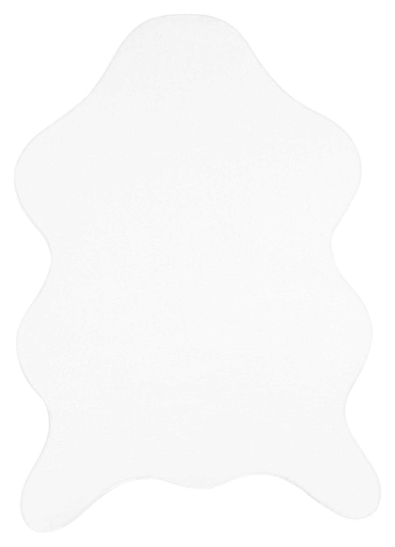 FELLTEPPICH 60/90 cm Blana Weiß  - Weiß, Basics, Textil (60/90cm) - Novel
