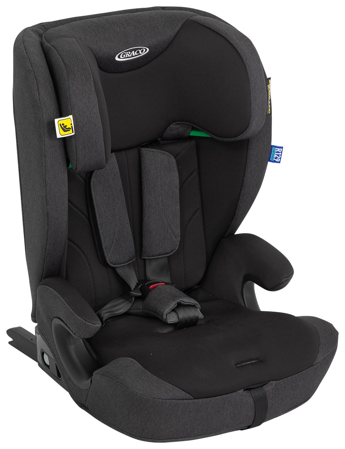 KINDERAUTOSITZ Energi i-Size R129  - Dunkelgrau/Schwarz, Basics, Textil (50,6/83,1/46,9cm) - Graco