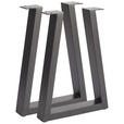 Sitzbankgestell A-Form 6/45/26 cm  - Anthrazit, Design, Metall (6/45/26cm) - Waldwelt