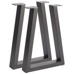 Sitzbankgestell A-Form 6/45/26 cm  - Anthrazit, Design, Metall (6/45/26cm) - Waldwelt