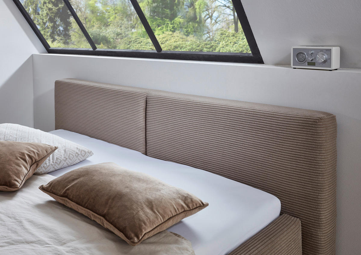POLSTERBETT 160/200 cm  in Taupe  - Taupe, Basics, Holz/Textil (160/200cm) - Xora