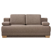 SCHLAFSOFA in Textil Hellbraun - Hellbraun/Eichefarben, KONVENTIONELL, Holz/Textil (200/95/101cm) - Venda