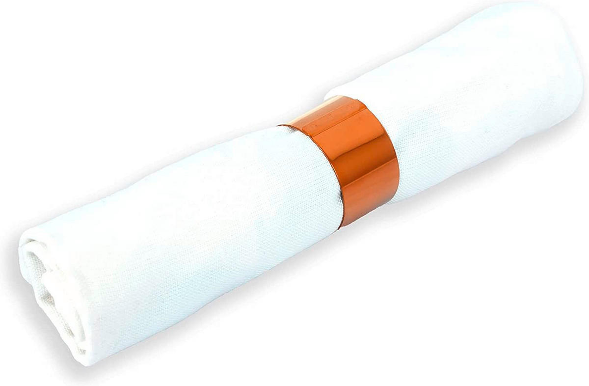SERVIETTENRINGESET   4 Stück  - Kupferfarben, Basics, Metall (4/2,5cm) - Echtwerk