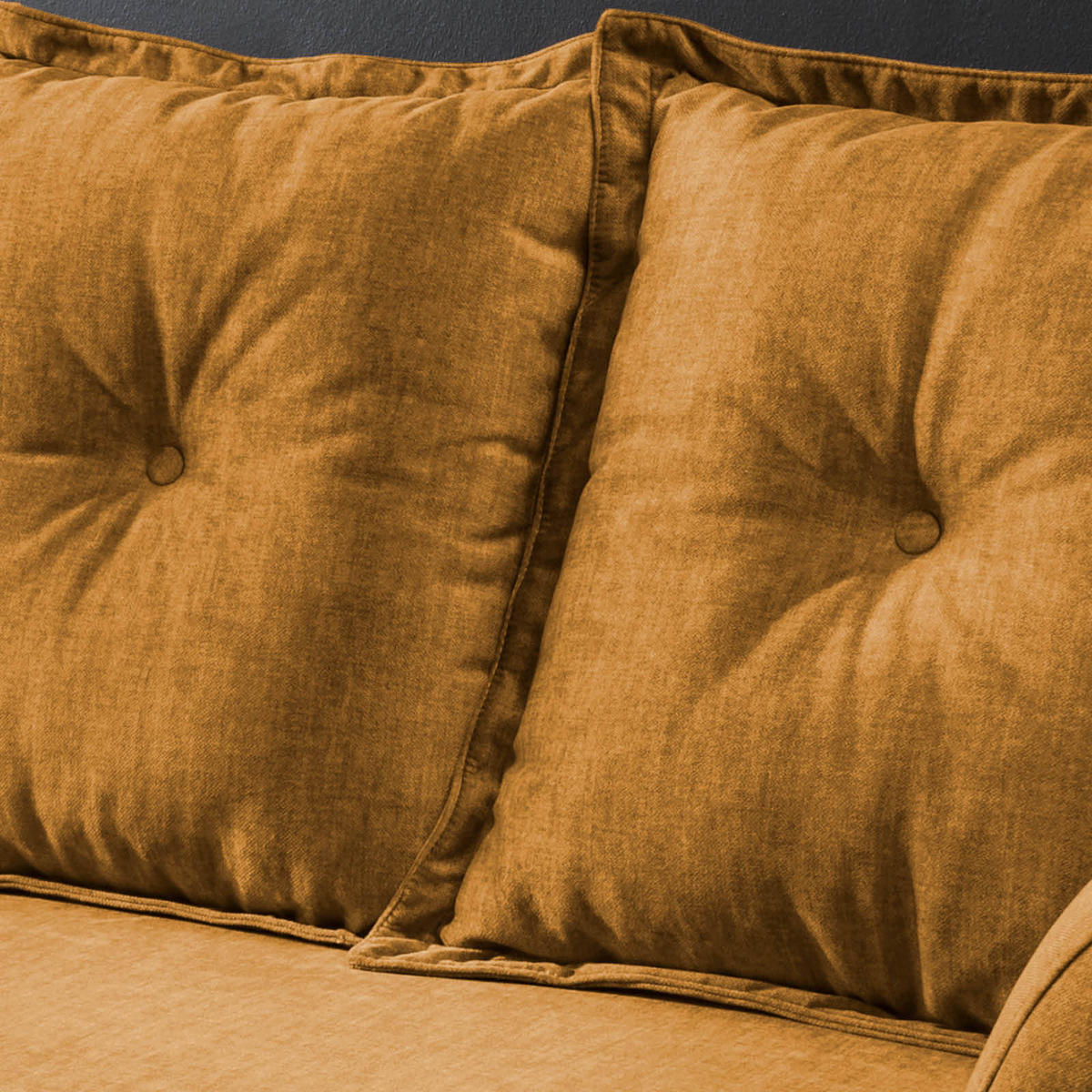 3-SITZER-SOFA in Velours Gelb  - Gelb/Buchefarben, Modern, Holz/Textil (236/94/103cm) - Livetastic
