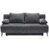 SCHLAFSOFA in Webstoff Dunkelgrau  - Dunkelgrau/Schwarz, MODERN, Textil/Metall (200/90/100cm) - Ti'me