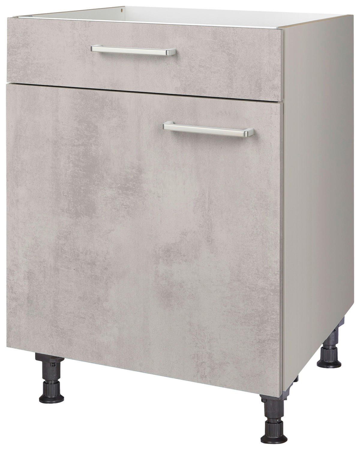 KOCHFELDUMBAUSCHRANK 60/87/56 cm  Hellgrau  - Edelstahlfarben/Hellgrau, Modern, Holzwerkstoff/Metall (60/87/56cm) - Nobilia