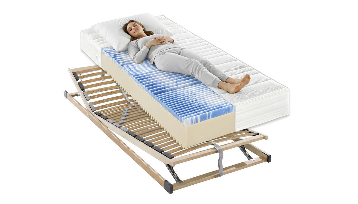 MATRATZENSET 90/200 cm  - Birkefarben, Basics, Holz (90/200cm) - Sembella