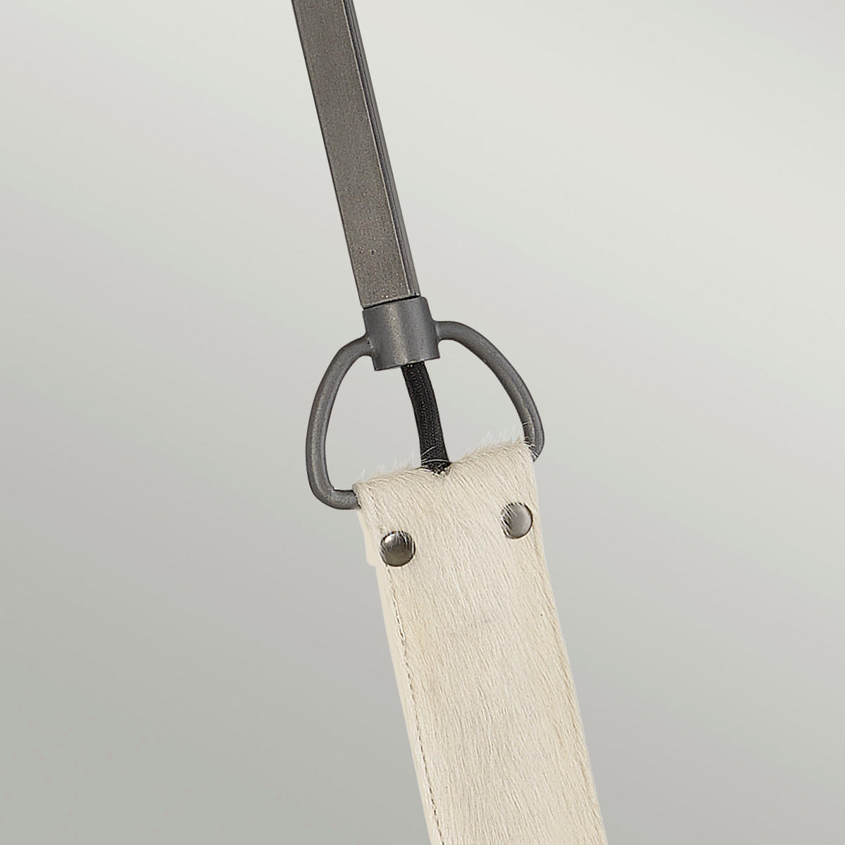 HÄNGELEUCHTE 30/76.6 cm    - Graphitfarben, Design, Leder/Metall (30/76.6cm) - Elstead Lighting