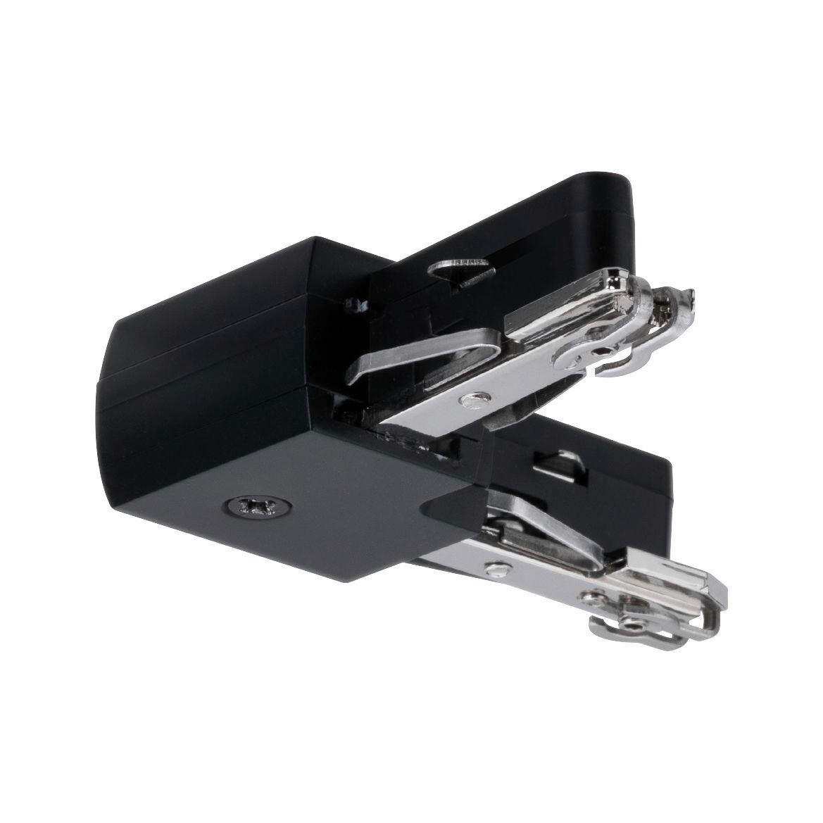 SCHIENENSYSTEM-VERBINDER Urail 6,2/1,8/6,2 cm   - Schwarz, Design, Kunststoff/Metall (6,2/1,8/6,2cm) - Paulmann