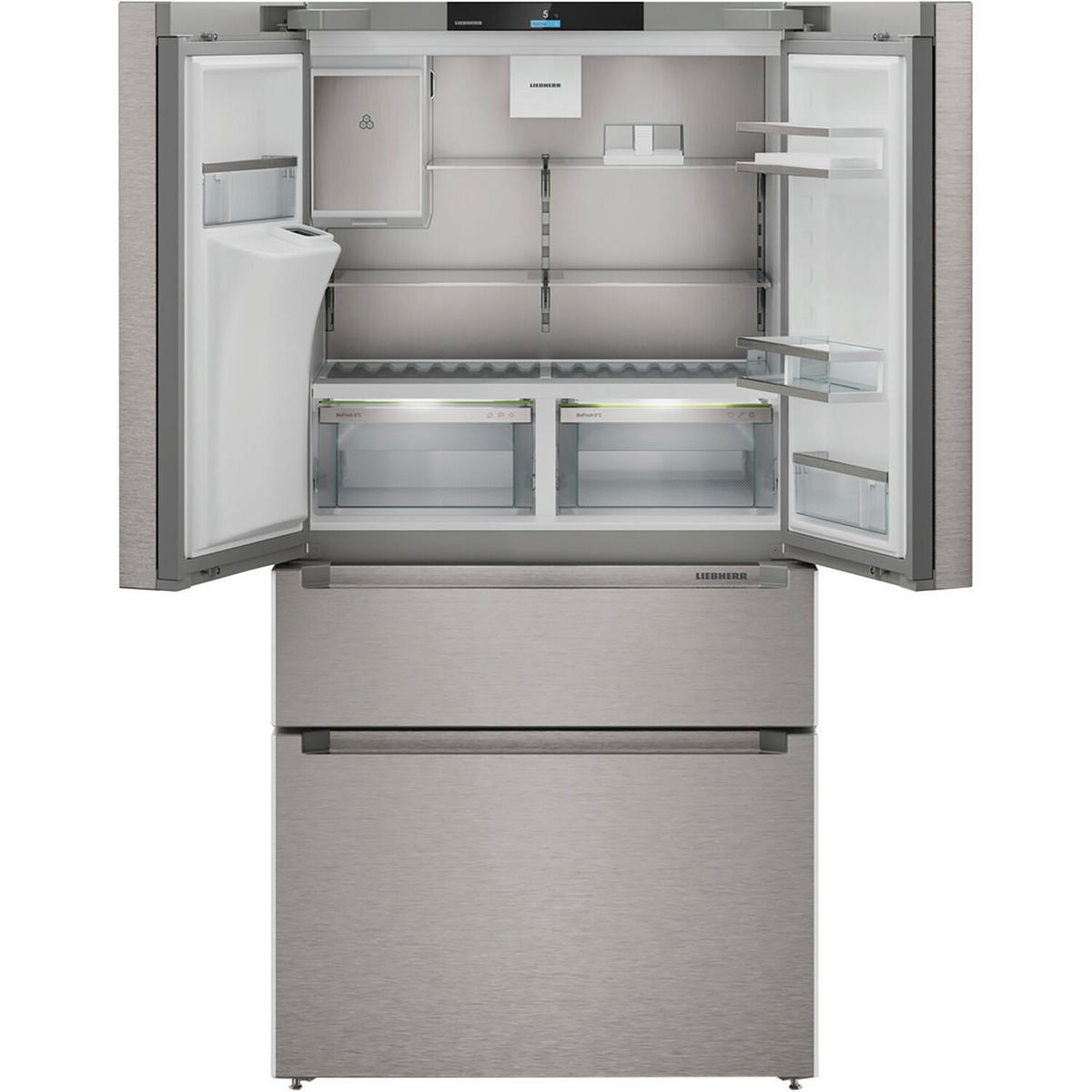 FRENCH-DOOR MBSDDI9528  - Silberfarben, Basics, Glas/Metall (90,6/180,5/74,5cm) - Liebherr