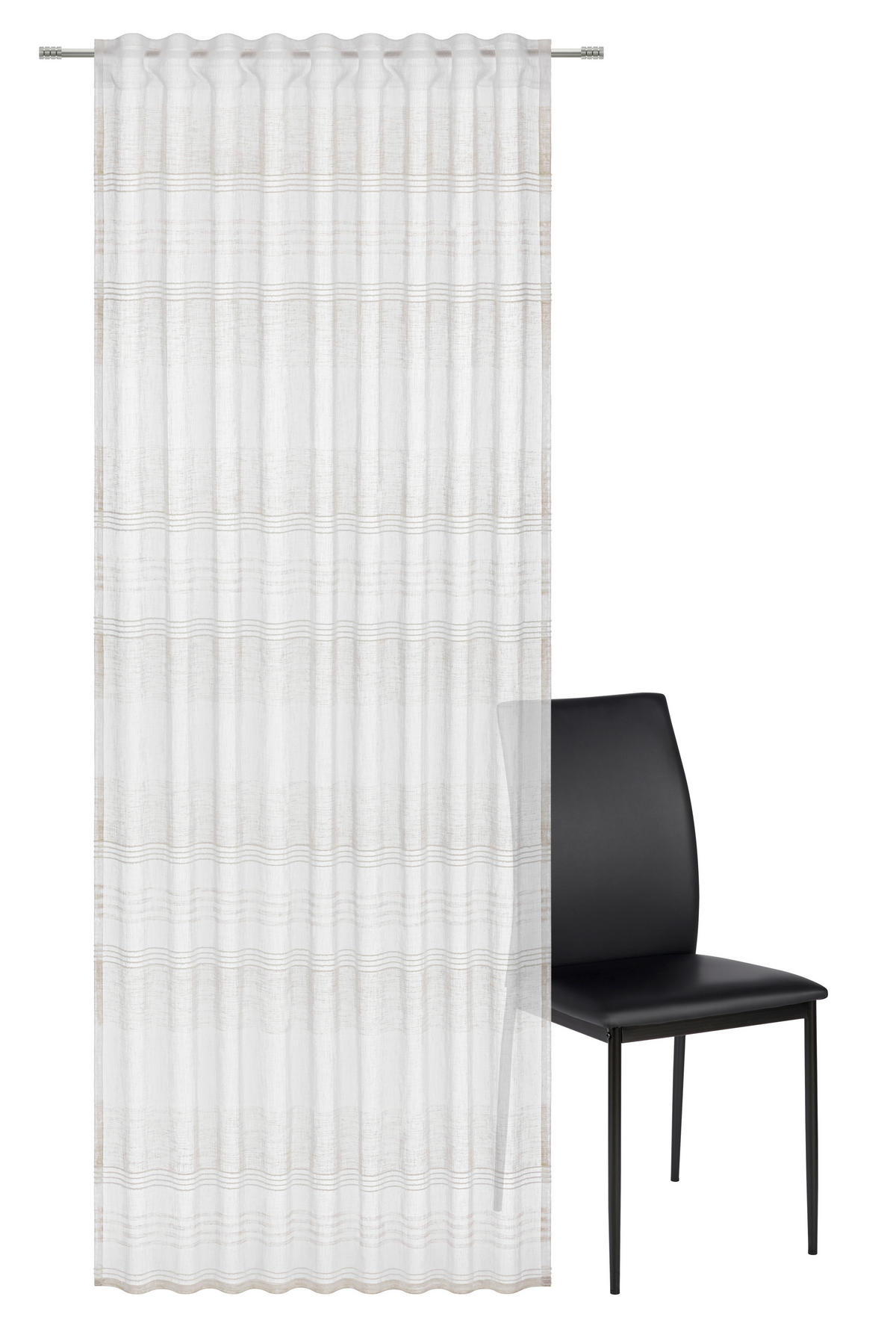 FERTIGVORHANG  halbtransparent   135/245 cm  - Weiß, Basics, Textil (135/245cm) - Esposa