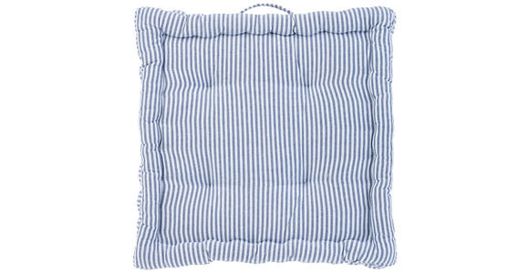 BOXKISSEN  45/45 cm   - Blau/Weiß, Basics, Textil (45/45cm) - Novel