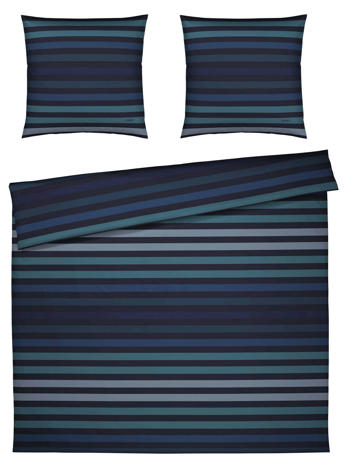 BETTWÄSCHE Tone Makosatin 200/220 cm  - Petrol/Dunkelblau, Design, Naturmaterialien/Textil (200/220cm) - Joop!
