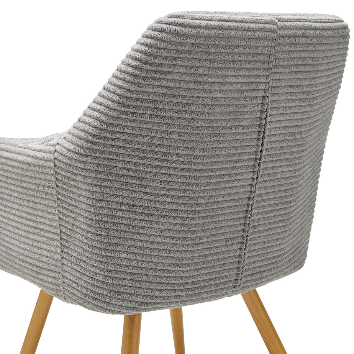 ŽIDLE S PODRUČKAMI, železo, manšestr, šedá - šedá/přírodní barvy, Lifestyle, kov/textil (57/83/62cm) - MID.YOU