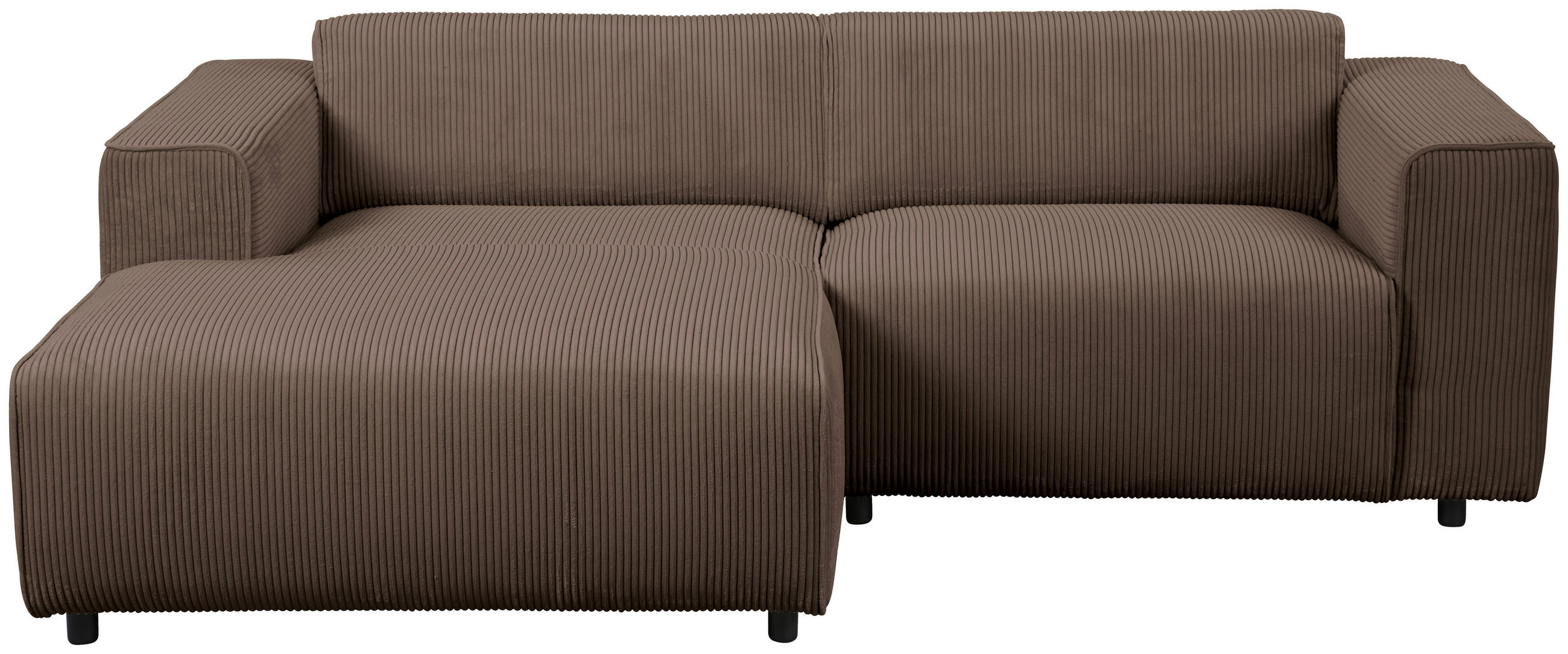 HÖRNSOFFA i manchester brun  - brun/svart, Design, textil/plast (161/234cm) - Livetastic