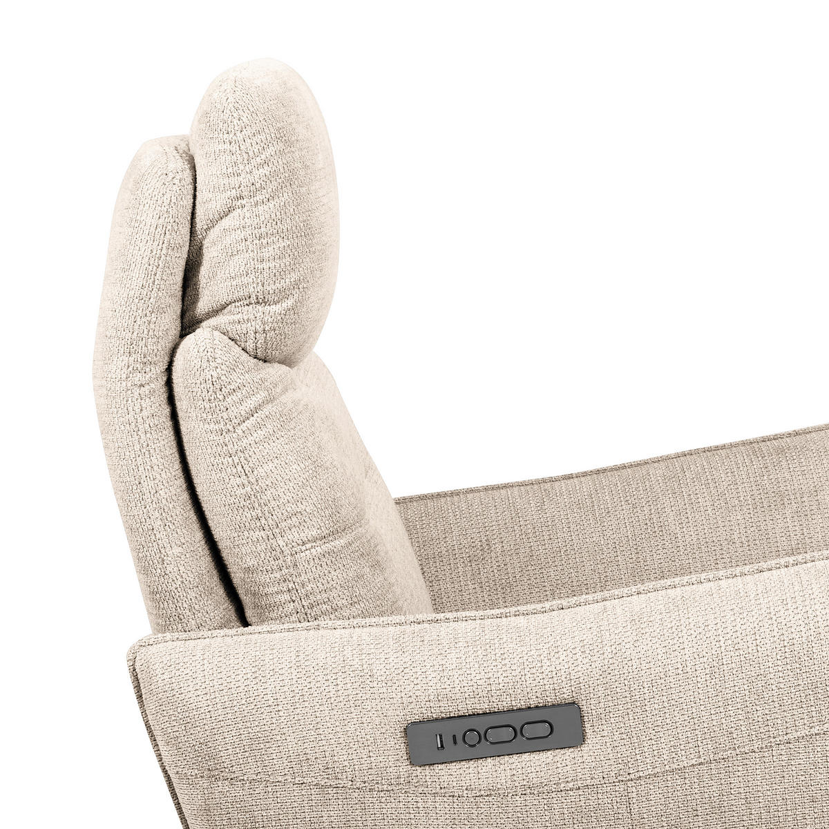 RELAXSESSEL in Textil Beige  - Beige/Schwarz, Design, Textil/Metall (77/107/88cm) - Livetastic