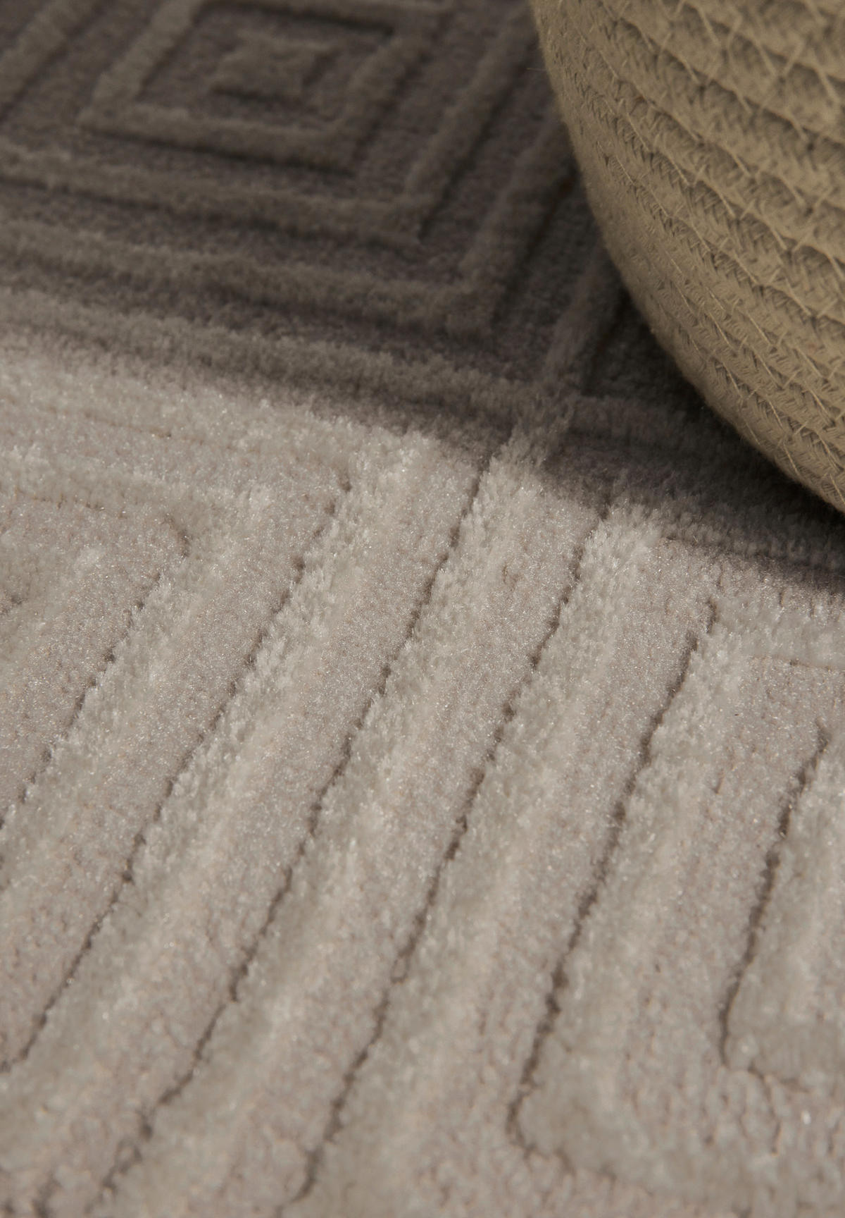 TEPPICH 120/170 cm Perles Creme, Weiß  - Creme/Weiß, Basics, Kunststoff (120/170cm) - Elle Decoration