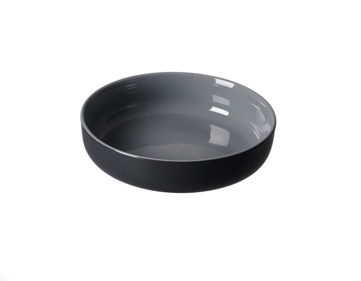 SCHALE JASPER  - Schwarz/Grau, Basics, Keramik (19/19/5cm) - Ritzenhoff Breker