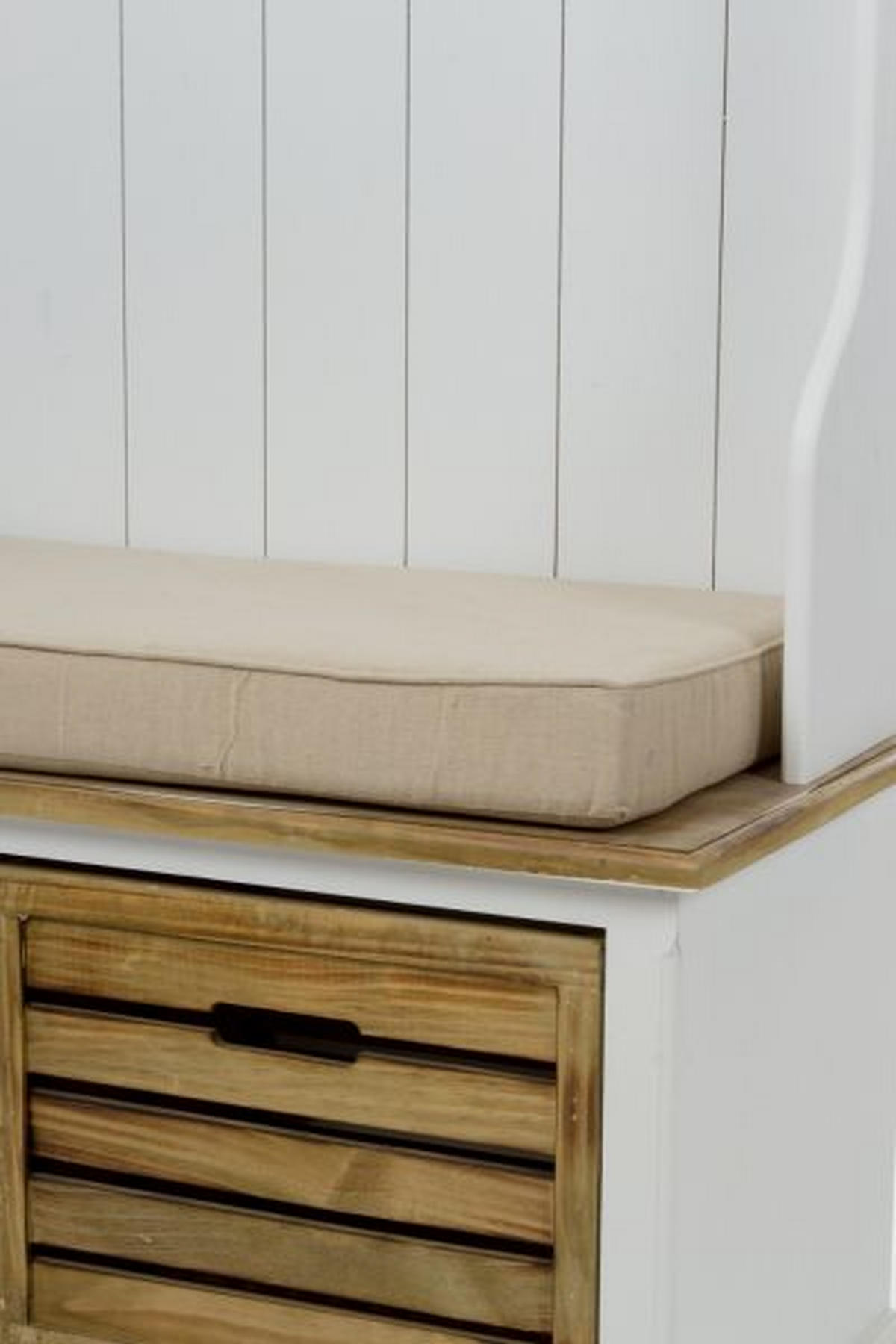GARDEROBENBANK - Braun/Weiß, LIFESTYLE, Holz (92/189/40cm)
