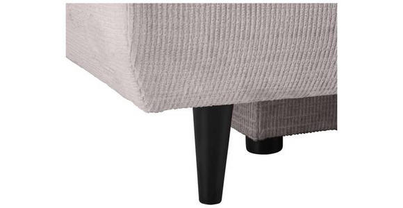 SCHLAFSOFA mit Liegefunktion, Rücken echt Chenille Beige - Beige/Schwarz, KONVENTIONELL, Holz/Textil (212/97/105cm) - Carryhome