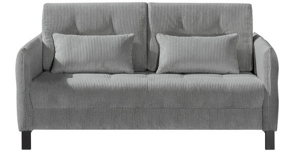 SCHLAFSOFA Cord Graphitfarben - Schwarz/Graphitfarben, Design, Textil/Metall (170/88/110cm) - Novel