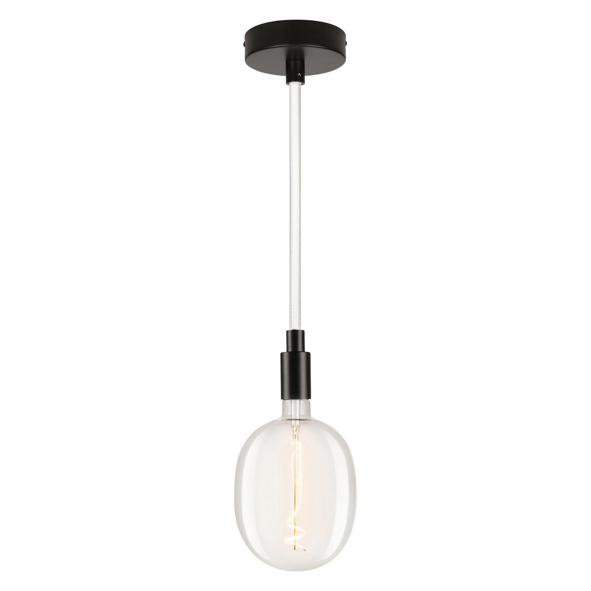 LED-HÄNGELEUCHTE 14/117,5 cm   - Schwarz, Basics, Metall (14/117,5cm) - Osram