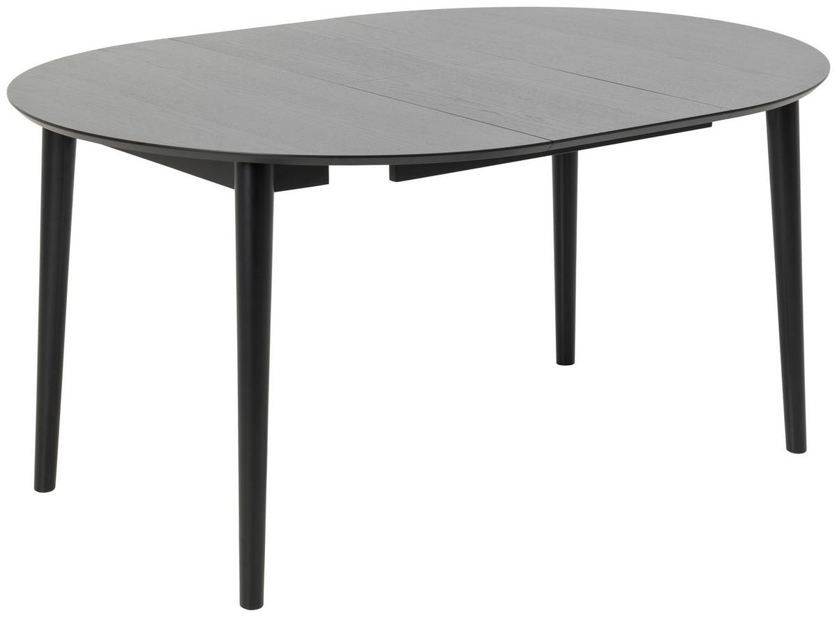 JEDILNA MIZA, furnirano hrast črna  - črna, Trend, leseni material/les (115-154/75cm) - MID.YOU