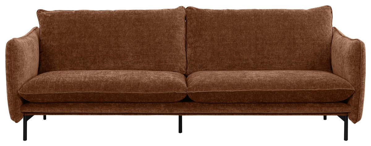 3-SITS SOFFA i kopparfärgad  - svart/kopparfärgad, Design, metall/trä (226/77/91cm) - Niels Andersson