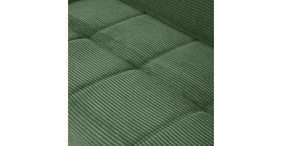 ECKSOFA in Cord Olivgrün  295/165 cm  - Schwarz/Olivgrün, KONVENTIONELL, Textil/Metall (295/165cm) - Carryhome