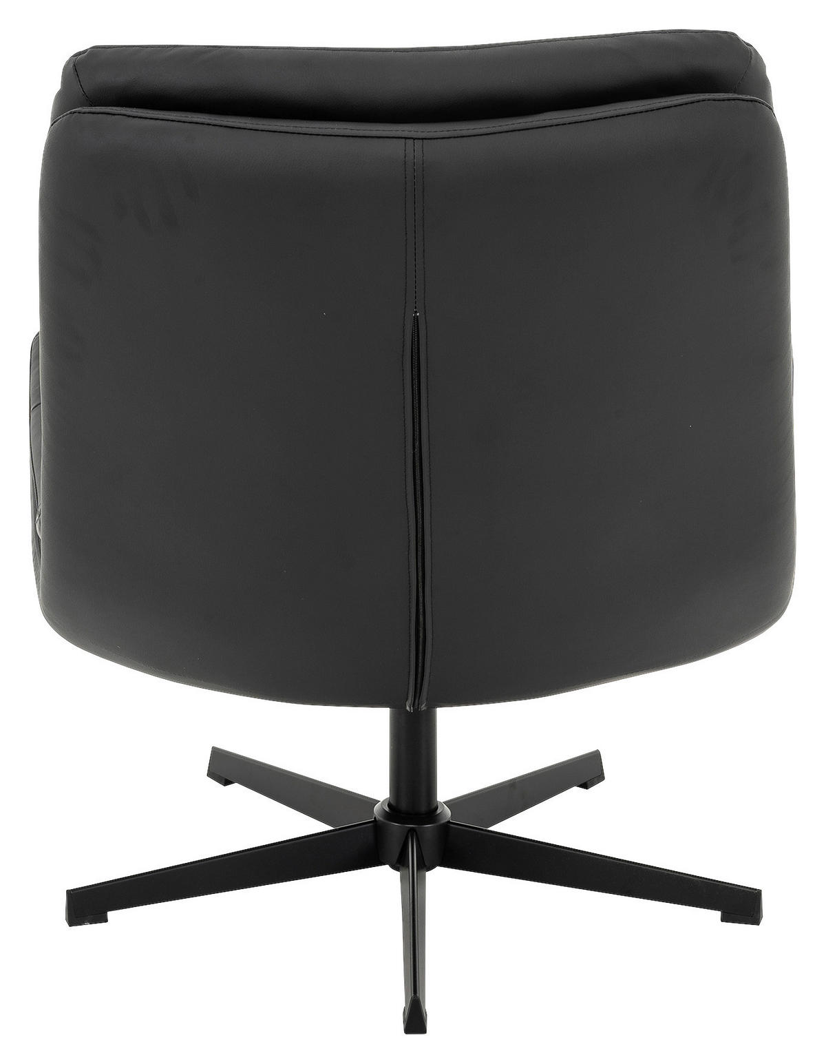 SESSEL in Lederlook Schwarz  - Schwarz, MODERN, Textil/Metall (81/91/94cm) - Livetastic