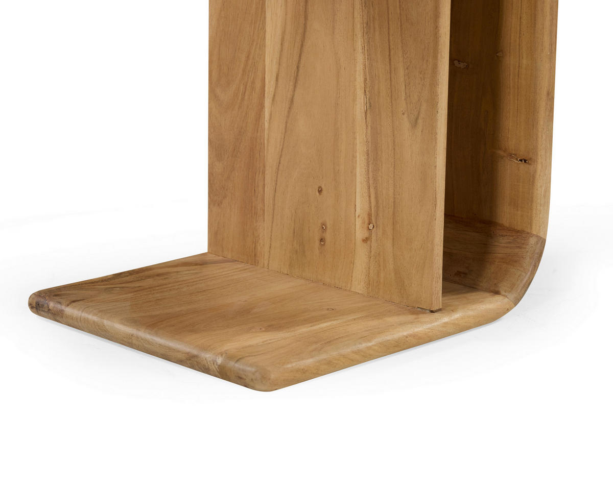 BEISTELLTISCH 40/35/55 cm Akazie vollmassiv Akaziefarben rechteckig  - Akaziefarben, Design, Holz (40/35/55cm) - Livetastic