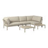 LOUNGEGARNITUR Aluminium  - Sandfarben/Beige, Design, Textil/Metall (289/69/169cm) - Amatio