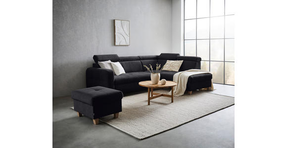 ECKSOFA in Samt Graphitfarben - Graphitfarben, Design, Holz/Textil (261/206cm) - Venda