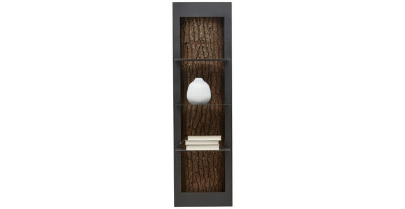 HÄNGEELEMENT Kerneiche vollmassiv Anthrazit, Eichefarben - Eichefarben/Anthrazit, Design, Holz/Metall (38,5/134,5/29cm) - Valnatura