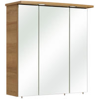 TÜKRÖS SZEKRÉNY 65/72/20 cm  - króm/tölgyfa, Konventionell, faalapú anyag/Üveg (65/72/20cm) - Xora