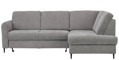 ECKSOFA Grau Chenille  - Schwarz/Grau, MODERN, Holz/Textil (241/184cm) - Carryhome
